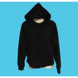 Womens Cut Out Back Black Hoodie